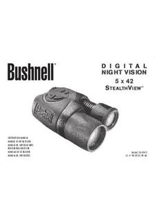 Bushnell Stealthview 5x42 manual. Camera Instructions.